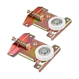 Ruedas de metal para puerta corredera con polea de ranura en U, paquete de 2