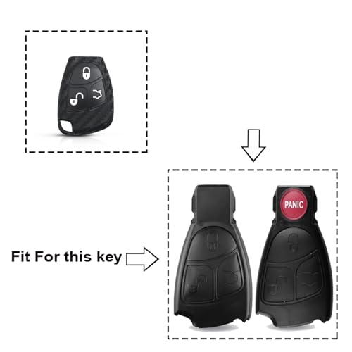 Etui clés télécommande silicone Benz W213 CLK C180 E200 coque - 2