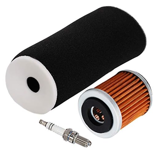 Carkio Luftfilter Element renare med oljefilter tändstift kit för Yamaha Raptor 350 YFM350 YFM350R, Warrior YFM350X, Wolverine YFM350FX, Big Bear YFM350FW, ersätter 1UY-14451-00, 1UY134400100