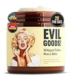EVIL GOODS Whipped Beef Tallow and Manuka Honey Balm, 4oz, Unscented, Grass Fed Grass Finished Organic Face Cream, Moisturizer, Body Lotion, Skin Care and Lip Balm