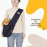 Halinuia Hundetragetasche Welpen Reversibel Kleine bis 7.5 KG (Blau)