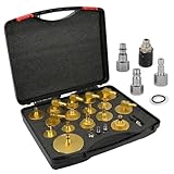 CMTOOL Master Cylinder Bleeder Kit, 20PCS Brake Bleeder Adapter Kit, Aluminum Material, Brake Pressure Bleeding Set with Quick Connector, for Most Vehicles