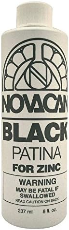 Novacan Black Patina For Zinc 8 oz Stained Glass Supplies