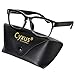 Cyxus Clear Lens Plain Glasses, Retro Fashion Unisex Spectacles (Classic Black Frame)