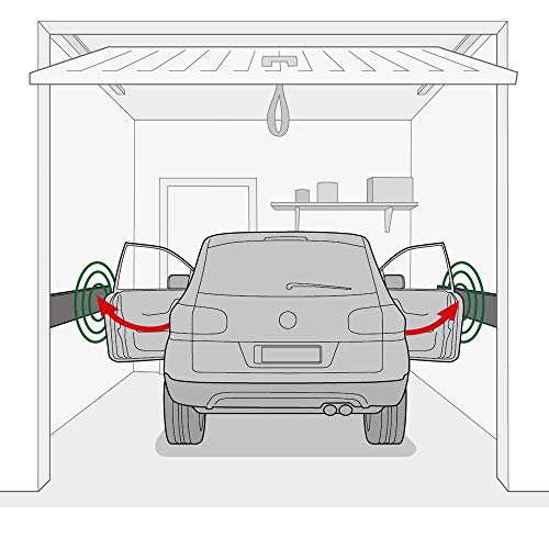 Protetor de parede para garagem – Pacote com 6 protetores de borda de porta de carro universais de 3