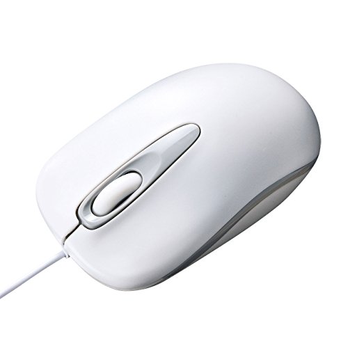 Sanwa Supply Ma-Bl150W Wired Mouse, Usb A Connection, Blue Led, Medium Type, White #TOP16