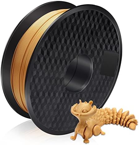 IWECOLOR 3D Printer Filament, 1.75mm PLA+ Fit Most FDM Printer, 1 KG 2.2LBS Spool, Dimensional Accuracy +/- 0.03 mm 3D Printing Filament (Mustard Yellow)