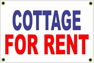 Cottage for Rent 2x3 Red White Blue Banner Sign