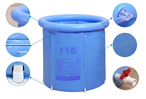 Inflatable Portable Bathtub Foldable Bathtub Plastic Bath Tub Portable Soaking Tub Inflatable Spa Tub Bathing Tub For Adult Bathroom Foldable Tub Adult Size Large Size #TOP2