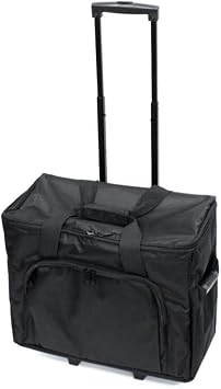 BAIJAC Replacemelt for Janome Black Sewing Machine Rolling Case with Wheels Trolley