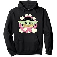 Mandalorian Cute Grogu Heart Valentine Sudadera con Capucha