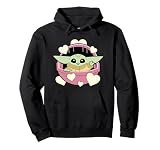 Mandalorian Cute Grogu Heart Valentine Sudadera con Capucha