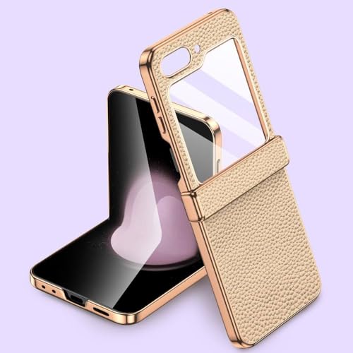 Étui en cuir antichoc pour Samsung Galaxy Z Flip5 résistant aux rayures