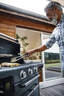 Campingaz 2 Series D Barbecue a Gas Serie 2 Classic EXS Vario a 2 fuochi, Potenza 7,5 kW, Griglia e Piastra in ghisa, 1 Tavolo Laterale, 10 Litri, Nero/Grigio