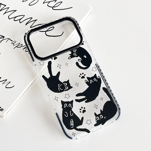 branple Compatible with iPhone 17 Pro Max Case,Clear Cute Black Cat Pattern with Shockproof Slim Soft TPU Protective Phone Case for Women Designed for iPhone 17 Pro Max 6.9" by branple - Used condition - Image 2