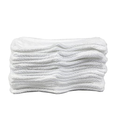 The Elixir Eco Green Set of 12, Washable Replacement Cleaning Mop Pads Compatible with Shark Steam Mop Microfiber Pads for S3250 S3101 S3251