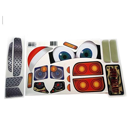 The Toy Restore Replacement Stickers Spare Decals Kit Fits Little Tikes Custom Cozy Truck with Eyes on Dash Boy Green Camo