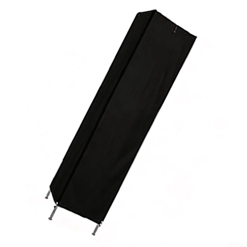 Copertura per scaffalature metalliche, impermeabile, antipolvere, protezione per mobili da esterno, con cerniera e design arrotolabile, 127 x 30 x 30 cm, nero (210D)