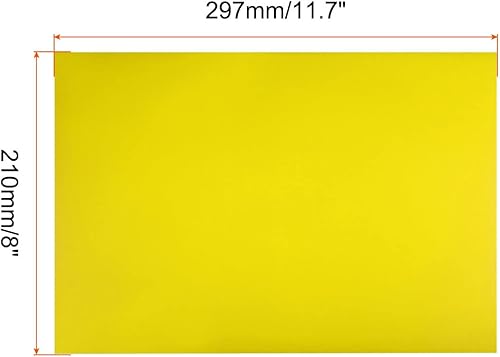 Miniatura 2 de Tablero magnético de hoja magnética de borrado en seco, 11.7 x 8 pulgadasamarillopaquete de 5