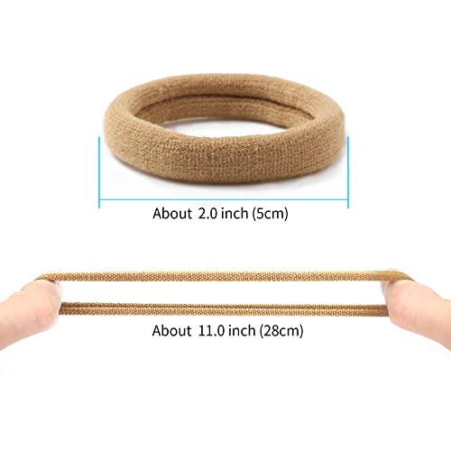 100Pcs Hair Ties For Women No Damage Ponytail Holders Hair Ties For Thick Hair Elastic Thick Hair Ties Women Girls Seamless Thick #TOP2
