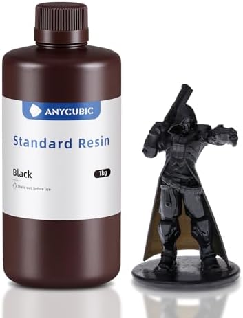 3D Printer Resin, 405nm High Precision Fast Curing UV Photopolymer Resin for LCD 3D Printing, 1kg Black