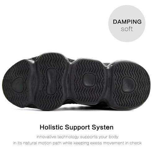 Image of Luogoks Womens Walking Running Shoes Air Cushion Basketball Sneakers Fashion Tennis Breathable Sport Gym Fitness Cross Trainers Shoes