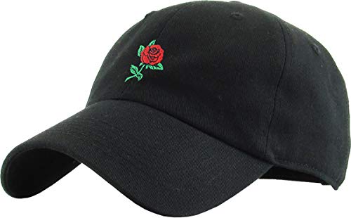 Image of Rose Flowers Love Good Vibes Men Women Dad Hat Baseball Cap Adjustable Unisex