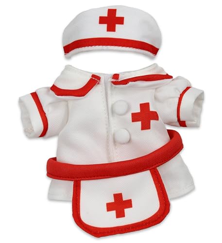 Déguisement d'infirmière en peluche avec casquette rouge et costume taille S