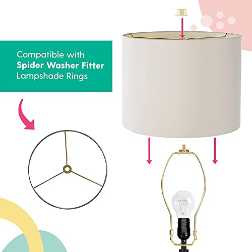 I Like That Lamp Complete Lamp Harp Set (1 Pack) - Brass 8" Harp (Suitable For 9" To 10" Lampshade) - Includes Harp, Saddle Holder Base And Finial - Harp Lamp Converter For Table And Floor Lamps #TOP5
