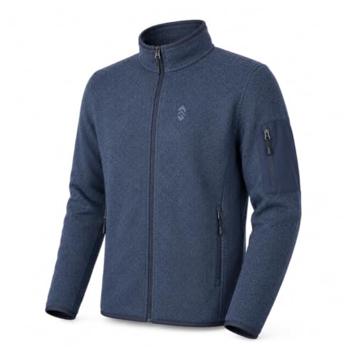 Free Country Mens Fleece Jacket Tactical Warm Jackets-Navy-Size M