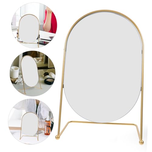 Espejo de Tocador Ovalado con Marco Dorado Moderno para Pared miniatura 3