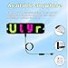 USB Car LED Sign for Rideshare/Taxi - Windshield Scrolling Display, Glow Letters, Suction Cup Install, DIY Graffiti