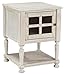Signature Design by Ashley - Mirimyn Chair Side End Table - Cottage Style Accent Table - Chipped White
