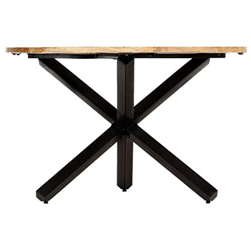 Wifese 47X30 In Dining Table Farmhouse Dining Table Drop Leaf Table Mid Century Modern Dining Table Round Dining Table For Kitchen Dining Room Living Room Solid Mango Wood Elegant Style Brown #TOP1