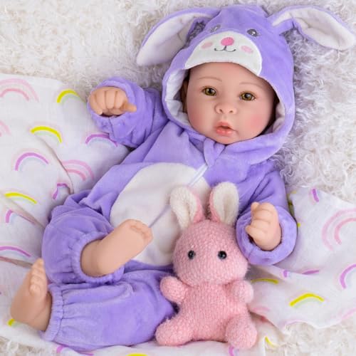 UOFTKIZ Real Life Baby Dolls - 17' Lifelike Baby Dolls, Soft Baby Doll with Open Eyes, Gifts for 3+ Years