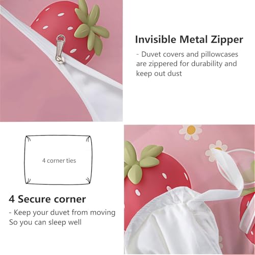 Linge de lit enfant rose anti-plis fini la corvée de repassage avec la fermeture éclair