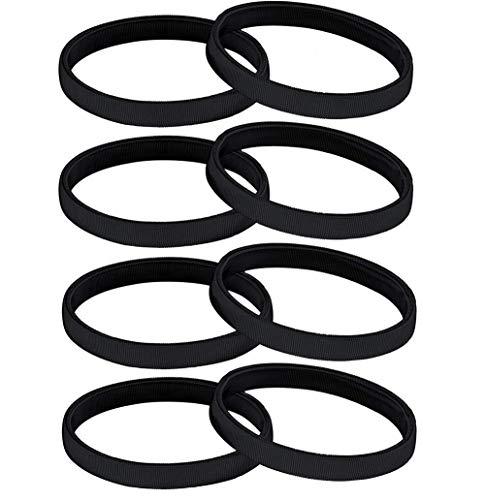 Fodattm 4 Pairs Elastic Anti-Slip Adjustable Shirt Garter Sleeve Holders Stretch Metal Armbands (Black) #TOP30