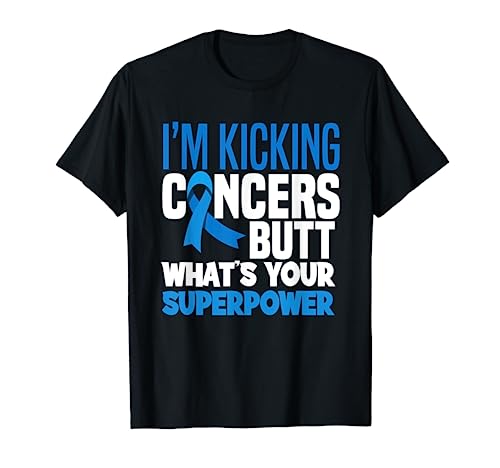 I'm Kicking Cancers Butt Colorectal Colon Cancer Warrior T-Shirt #TOP10
