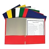 C-Line Recycled Two-Pocket Paper Portfolio, 1 Case of 100 Folders, Assorted Colors (05300-100)