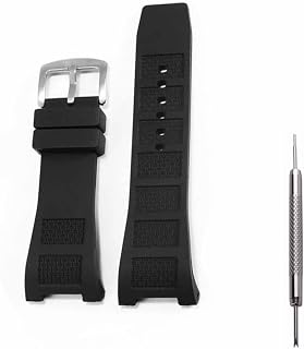 Black Concave Lug Rubber Silicone Watch Band Strap for IWC Watch Replacement Rubber Silicone Band-IWC Watch Strap IW322503 IW323601 IW376501