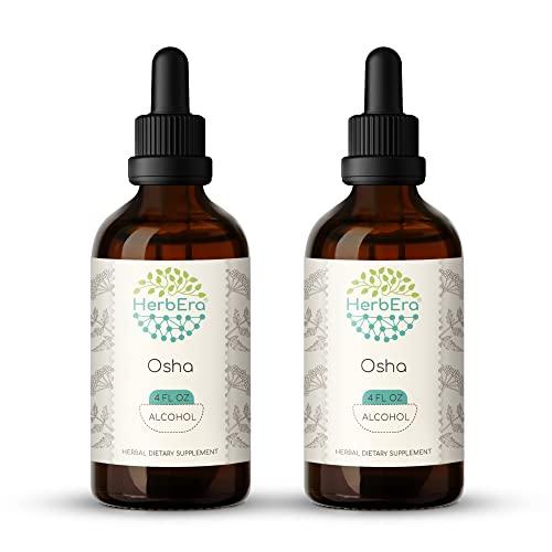 OSHA A120 (2pcs) Alcohol Herbal Extract Tincture, Concentrated Liquid Drops Natural (Bear Root, Indian Parsley, Ligusticum porteri) (2x4 fl oz)