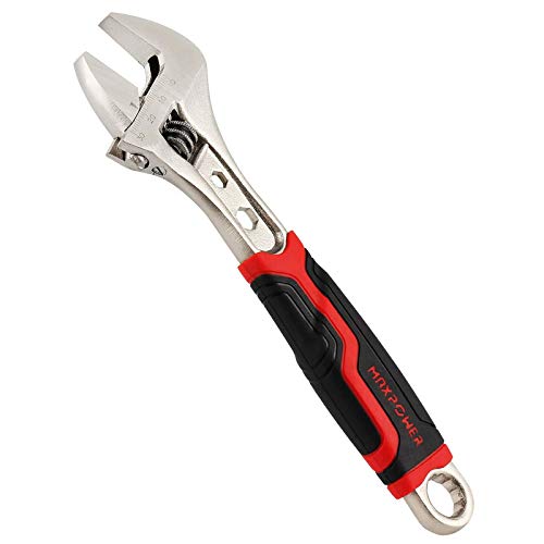MAXPOWER Verstellbarer Schraubenschlüssel, Adjustable Wrench Kunststoffgriff Verstellbarer Schraubenschlüssel, Extra breiter verstellbarer Schraubenschlüssel, 8 In Maulschlüssel 30 x 210 mm