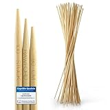 Rawford Stockbrot Spieße 100er Set - LFGB-geprüft (TÜV) - 90 cm Bambus - Ø 6mm Marshmallow Spieße Lagerfeuer, Stockbrot Stöcke, Grillspieße Lagerfeuer, Schaschlikspieße Holz, Steckerlfisch Holzspieße