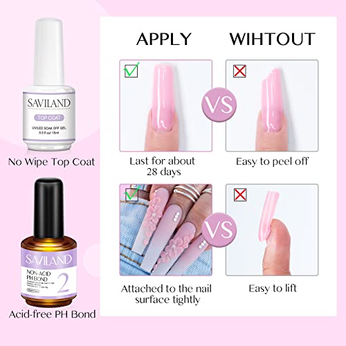 Saviland Acrylic Nail Kit With Drill - 0.5Oz Clear/White/Pink Acrylic Powder And Liquid Set Nail Drill Acrylic Nail Brushes, Acrylic Nail Tool Kit For Nail Extension Home Diy & Nail Salon #TOP5