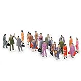 Höhe: (ca.). 15-20 mm. 50 Stück 1:87 Sandtisch Modell Bösewicht bemalt Modell Zug Menschen Figuren Maßstab