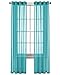 GoodGram 2 Pack Ultra Luxurious High Woven Elegant Sheer Grommet Curtain Panels - Assorted Colors (Turquoise)