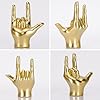 SMIKCP Gold Resin Rock On Hand Gesture Statue - Modern Office Desk Decor & Home Shelf Accents - Rock Culture Music Lovers' Decorative for Living Room, Bookshelf, 6.89" #5