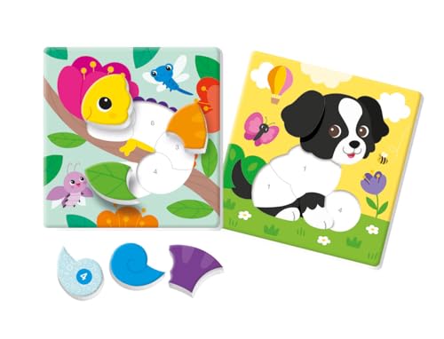 Clementoni Sapientino Logic Colori Flashcards Cartes Illustrées à Encastrer avec Chiffres et Animaux Puzzle Silhouette Jeu Éducatif Apprentissage Made in Italy 16871 - vue 6