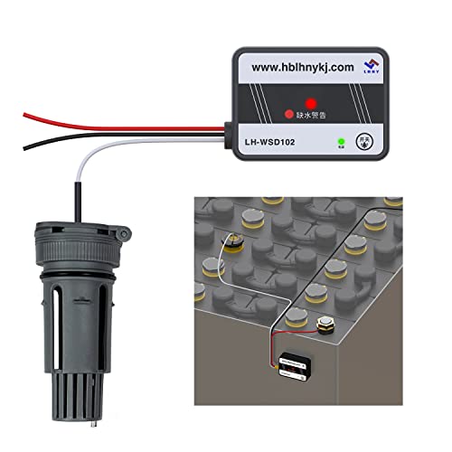 Battery Electrolyte Level Indicator, Battery Fluid Sensor Alarm with LED Indicator for Golf Cart Forklift