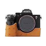 cam-in (カムイン) カメラケース ソニー SONY α9・α7R III・α7 III用 オストリッチレザー LCP-013 (ライトブラウン)